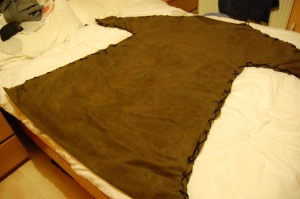 The completed tunic. It was worn under the cardboard armour. 